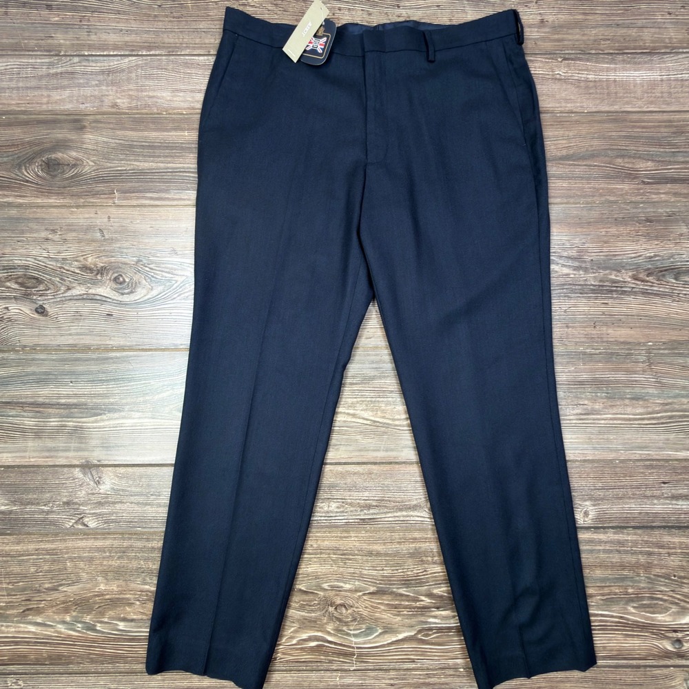 J.Crew Mens 36x30 Ludlow Slim Dress Pants Navy Moon Worsted Wool Cotton NEW
